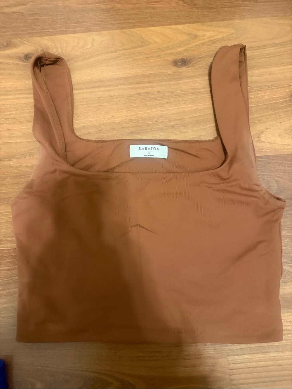 Babaton Rust Square Neck Crop Camisole